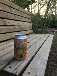 Orange Blossom Pilsner on the bench