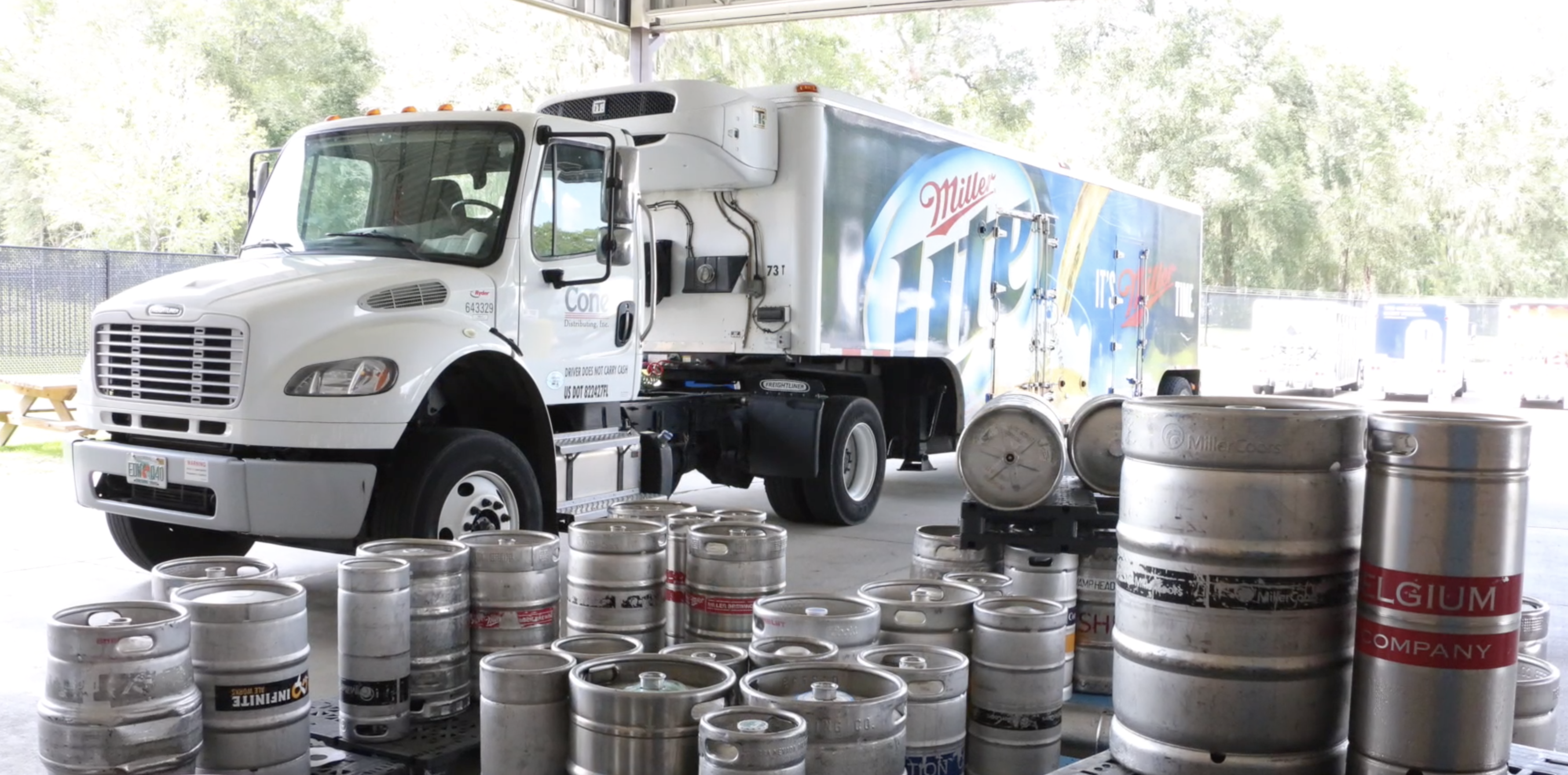 Team Cone truck with kegs