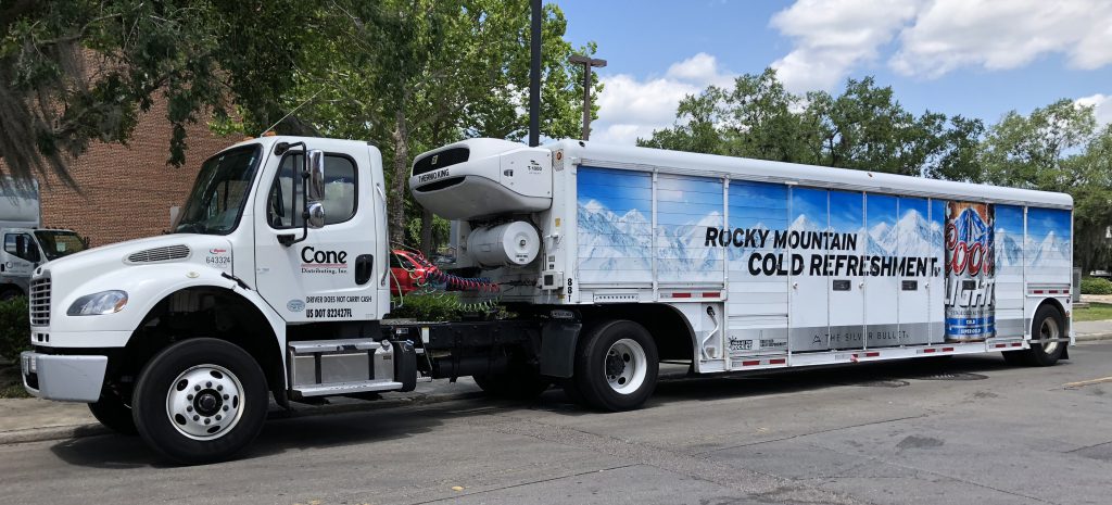 Team Cone beer truck