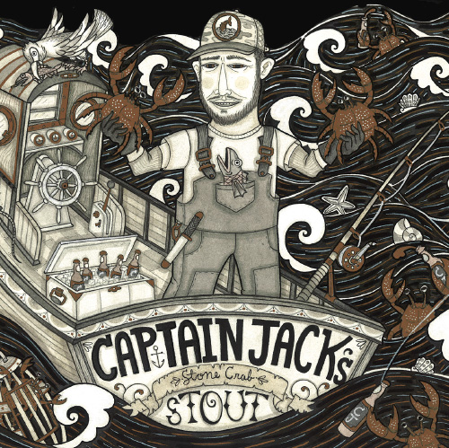 Captain Jack's Stone Crab Stout Label