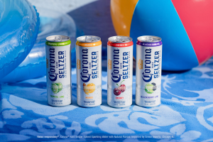 Corona Seltzer family with beach background