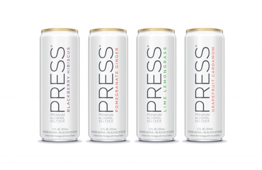 PRESS Seltzer - All Cans in a line