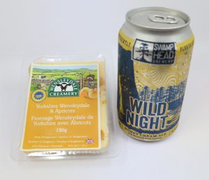 Cheese Pairing: Swamp Head Brewery Wild Night with Wensleydale Yorkshire Apricot