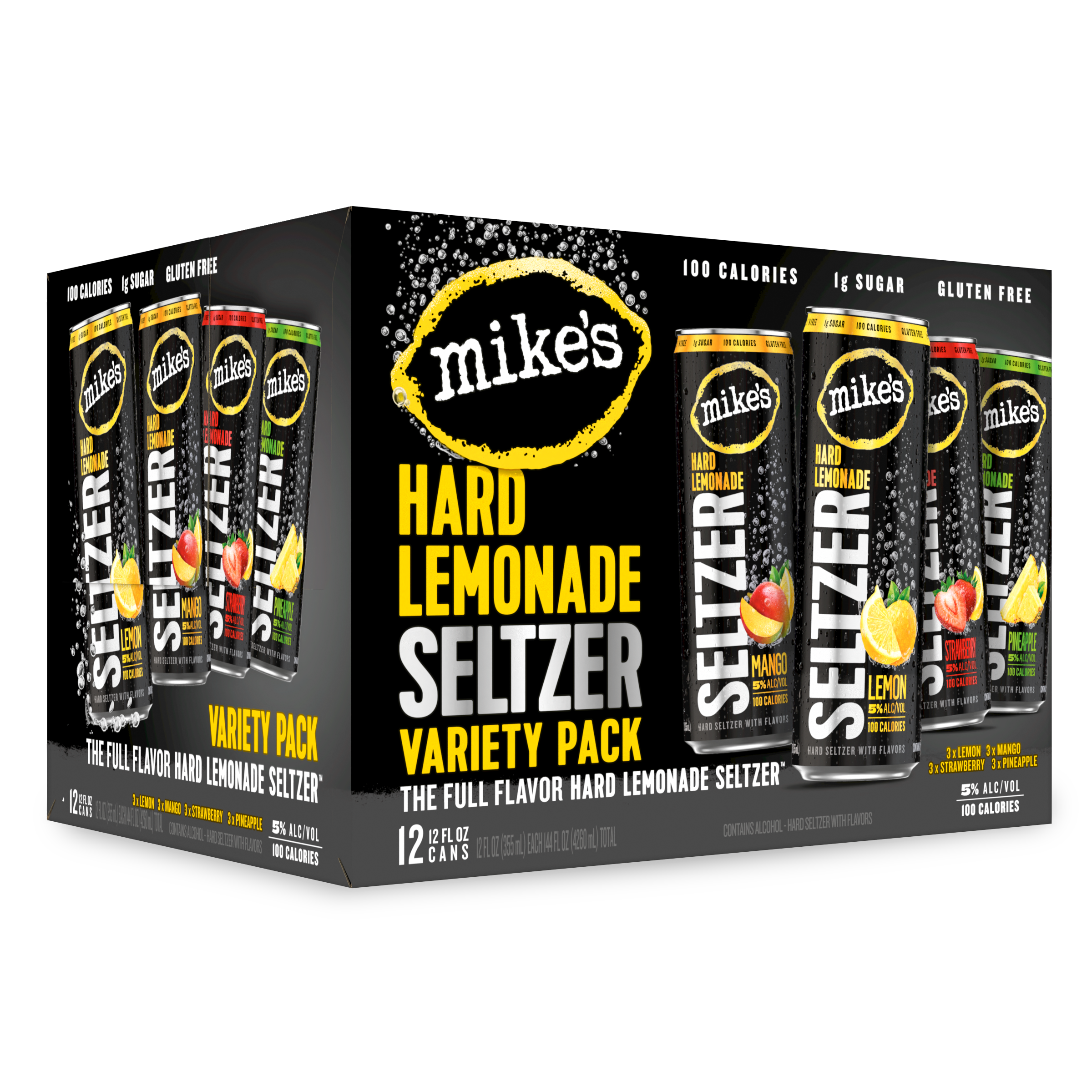 Mike's Hard Lemonade Variety Pack 12pk 12oz Can 5percent ABV Angled