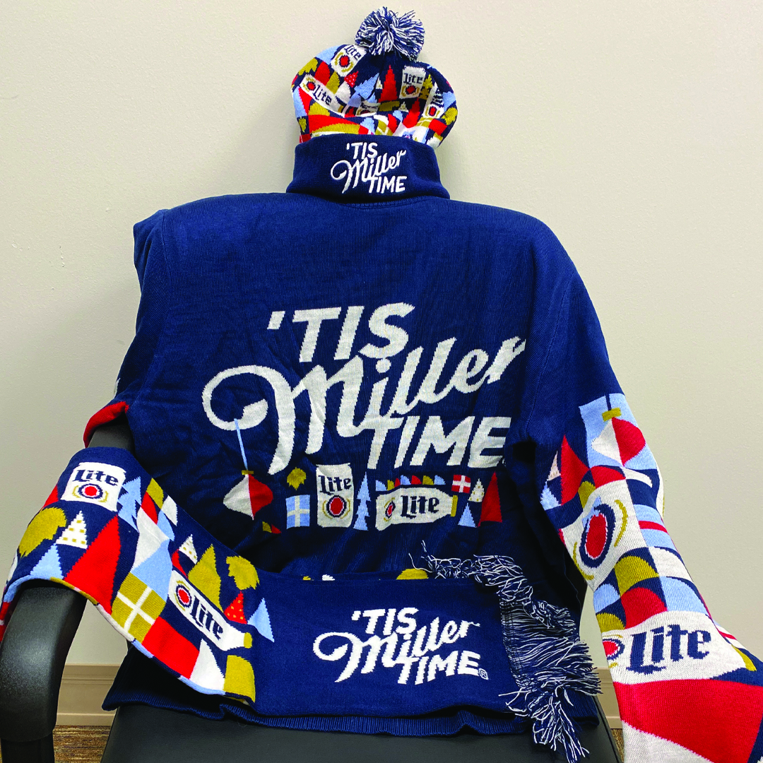 Miller Lite - It's Miller Time! Ugly Sweater set