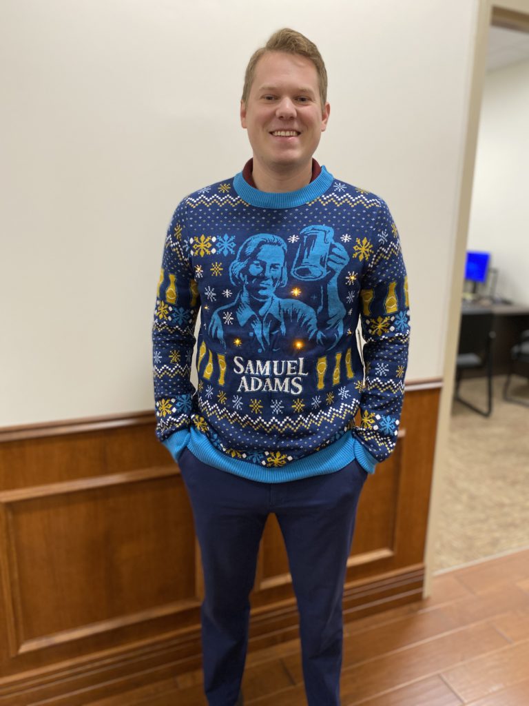 Samuel Adams ugly sweater