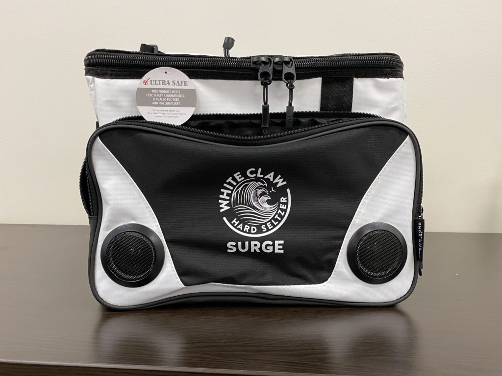 White Claw Surge Bluetooth Cooler