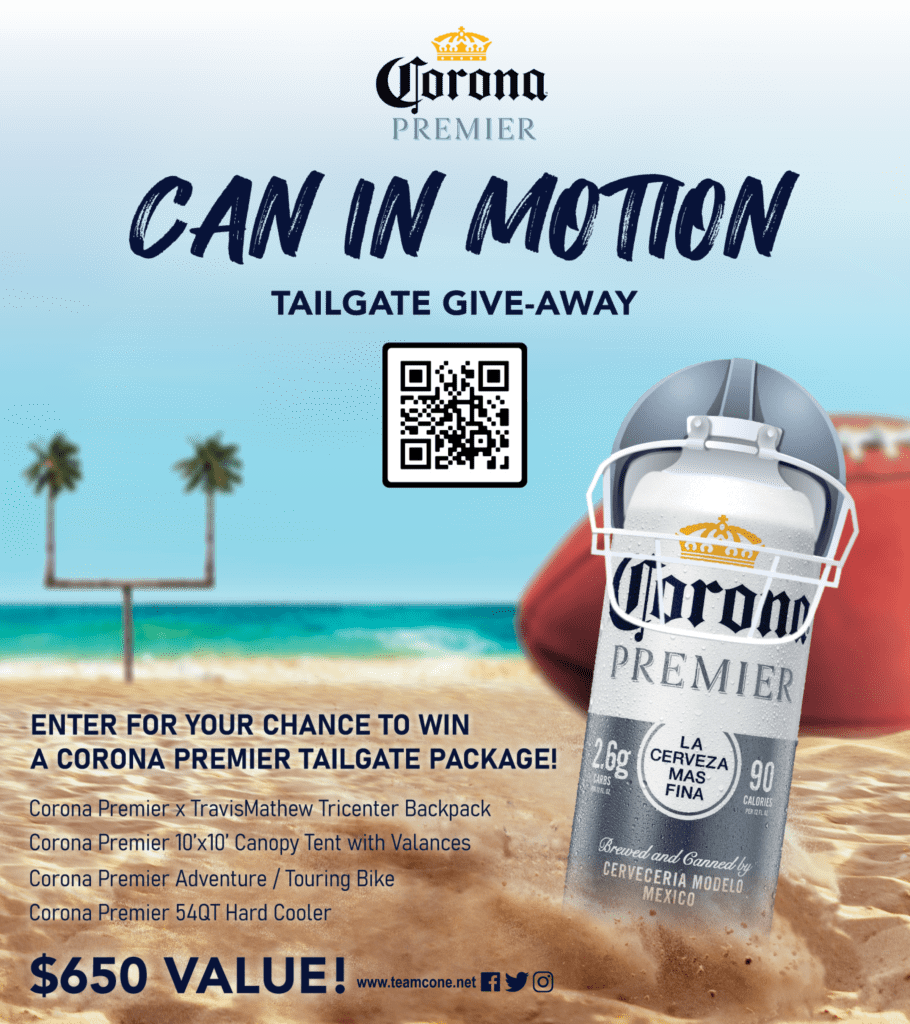 Corona Premier Can in Motion Sweepstakes