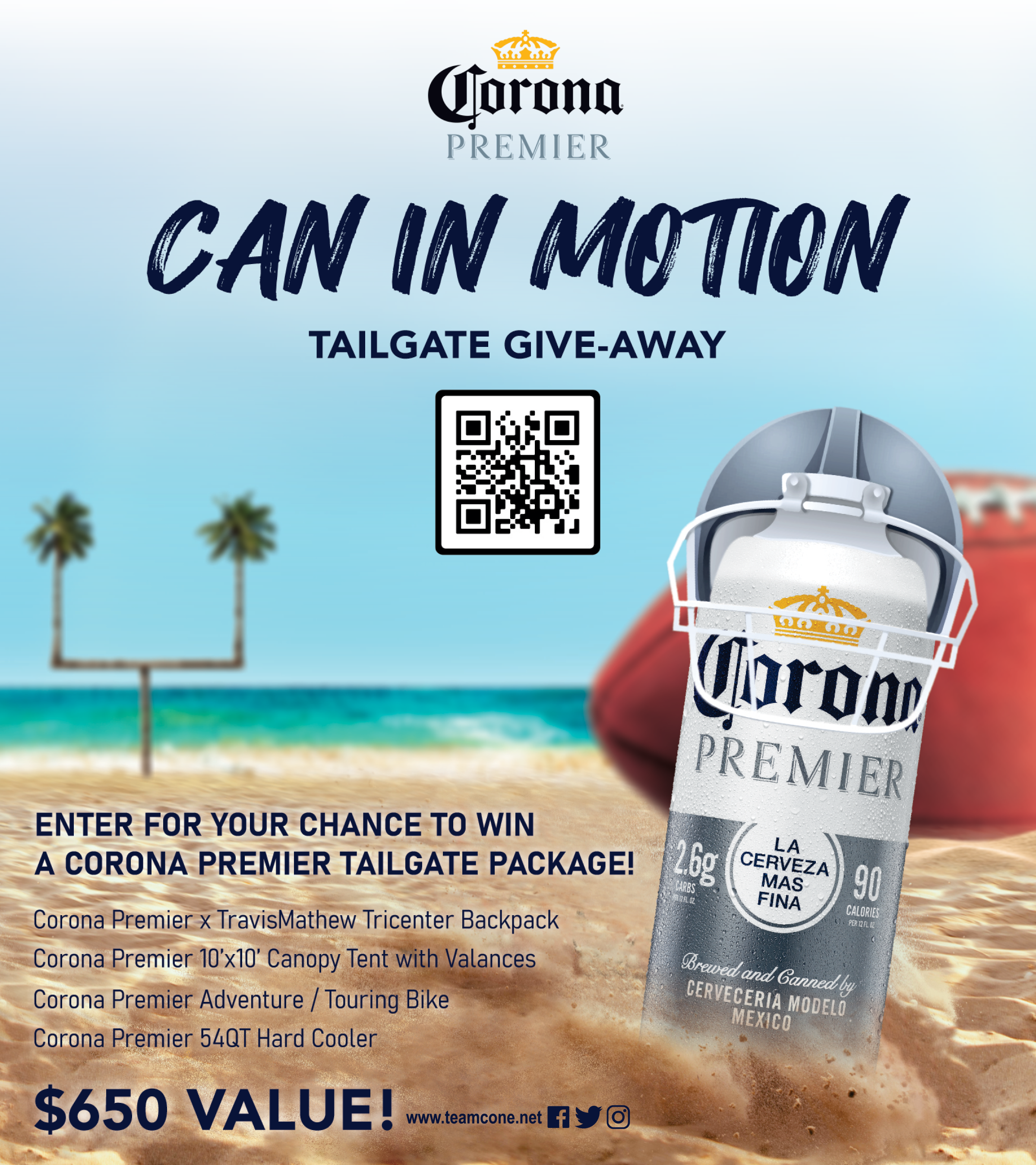 Corona Premier Can in Motion Sweepstakes