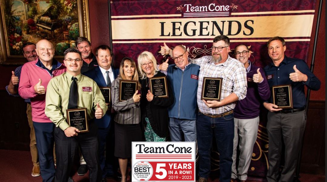 Team Cone: Five Consecutive Years as One of the Best Companies to Work for in Florida