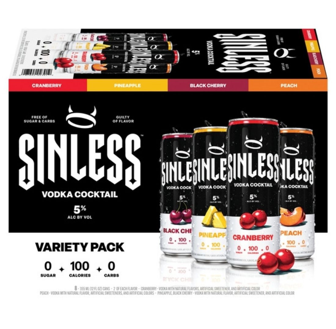 Sinless Spirits Vodka Cocktail Variety Pack 