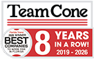 Best companies to work for 8 years in a row badge